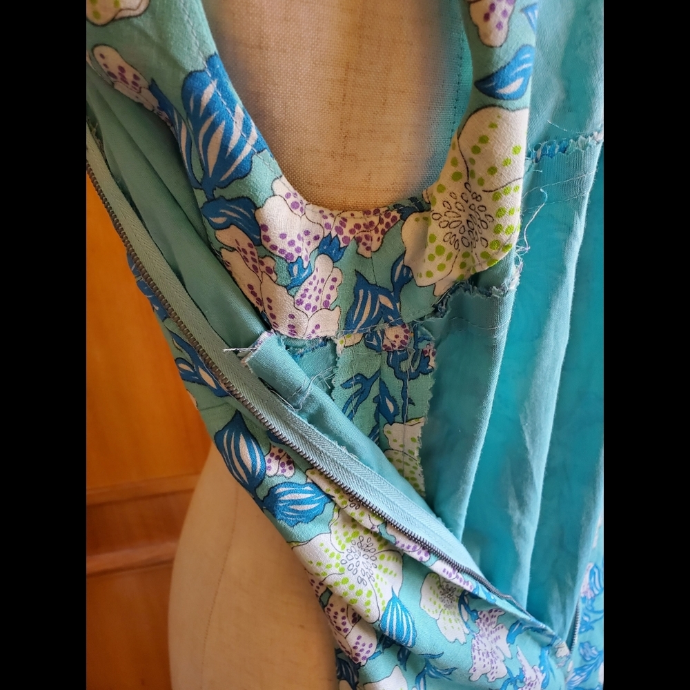 Vintage 60s Handmade Palazzo Empire Jumpsuit - Picture 7 of 9